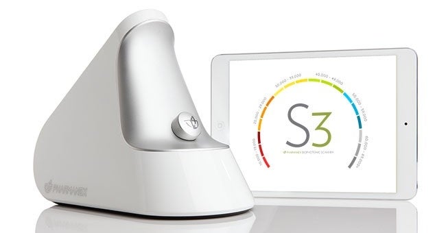 S3 Scanner Banners.indd Nu Skin Biophotonic Scanner and a tablet that reports on the scanner results